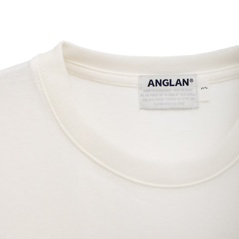 Anglan Stack Logo Half Tee Ivory 6109100010 Degli Uberti